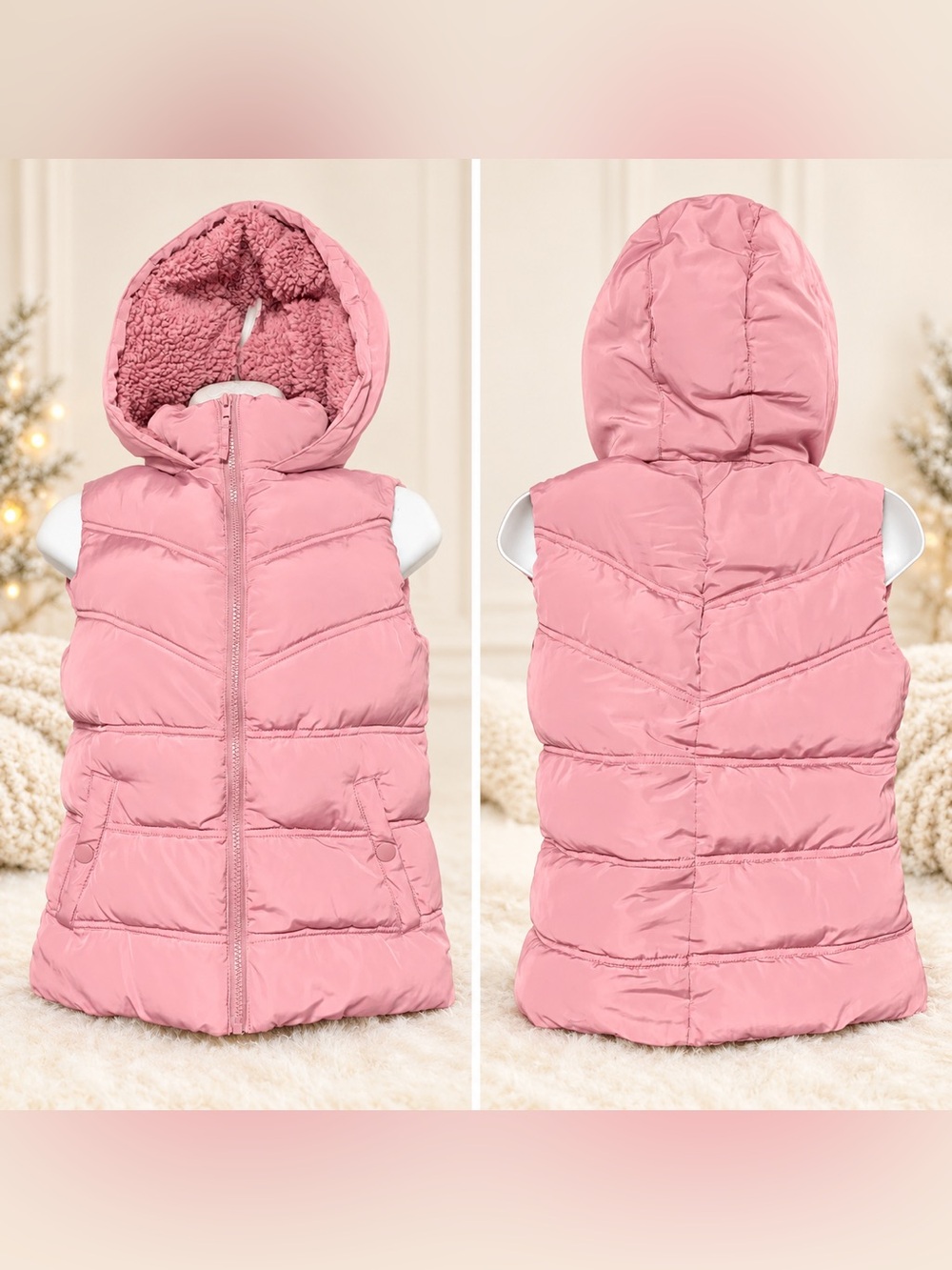 Aeropostale Women’s XS Hooded Puffer Vest Lavender